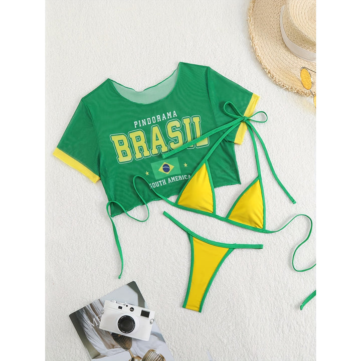 Dame bikiniset med kreativ cut-out og trendy Brasil-design Stilla