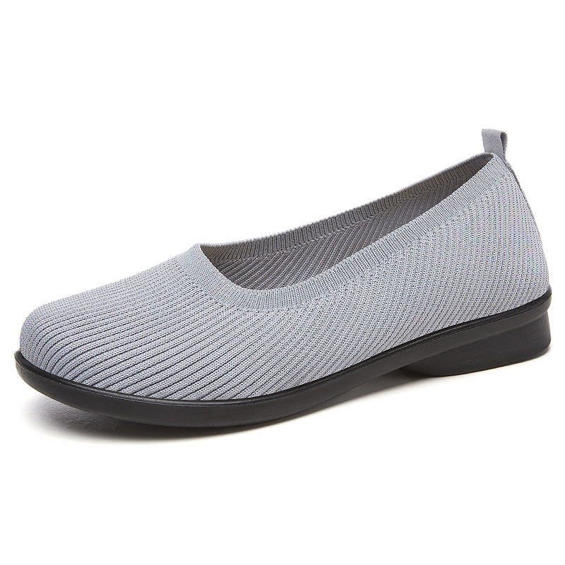 Dame Slip-On Strik Ballet Flats med ergonomisk fodseng Stilla