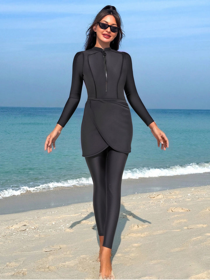 Dame Stylish Surfdragt med Wrap Skirt Skovae