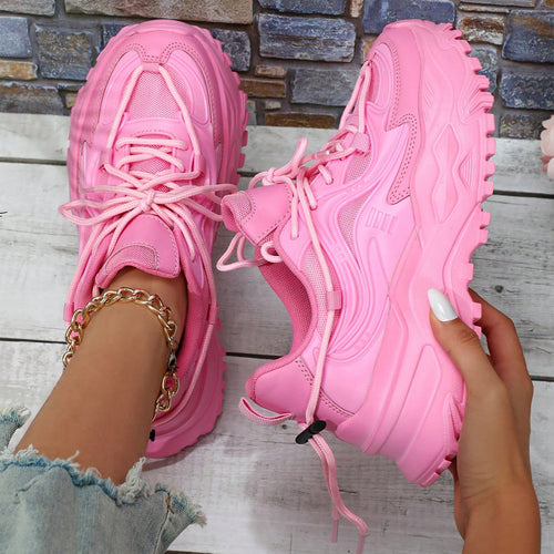 Dame Chunky Sneakers med skridsikker sål og åndbart overmateriale Stilla