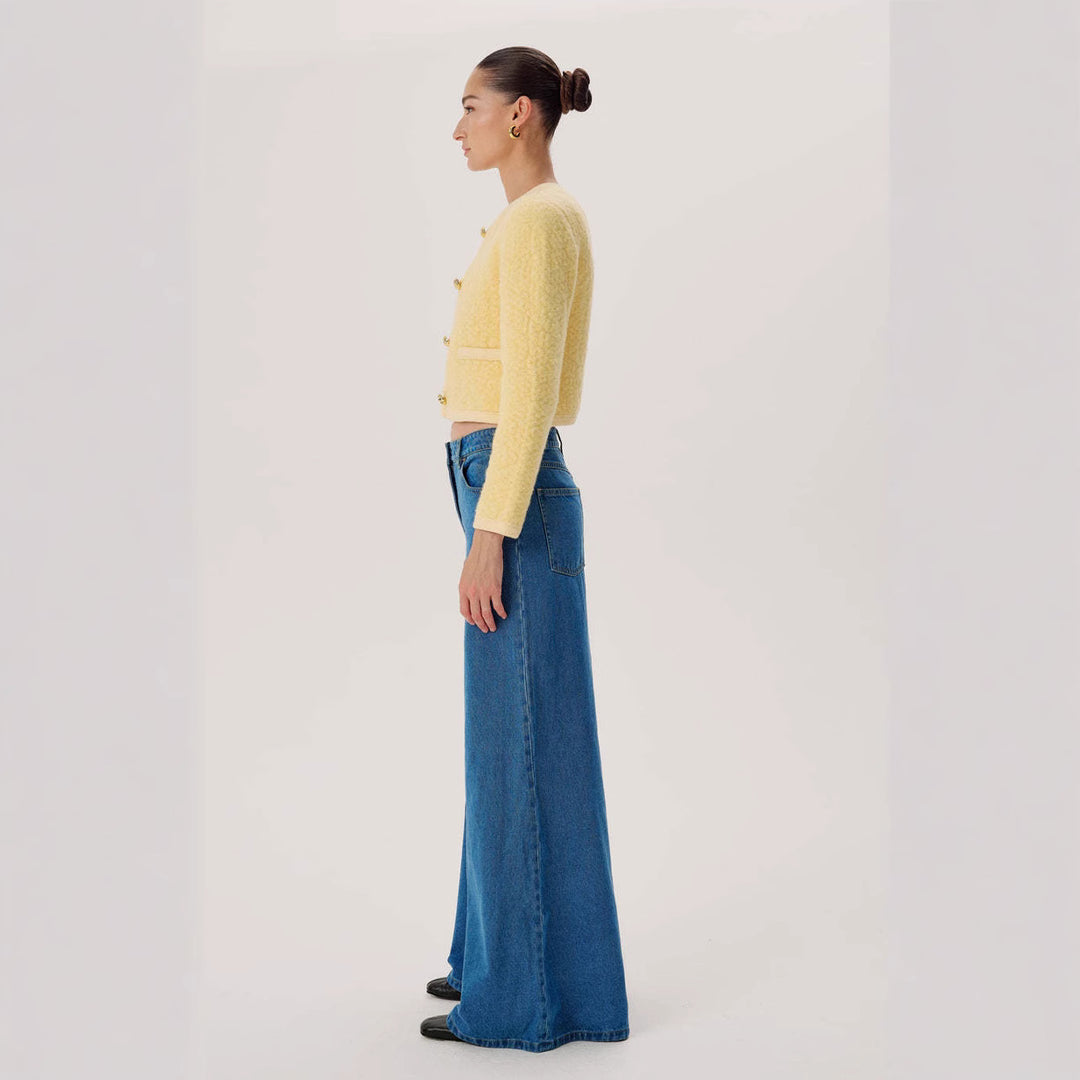 Dame løs pasform jeans med høj talje og elegant silhuet Skovae