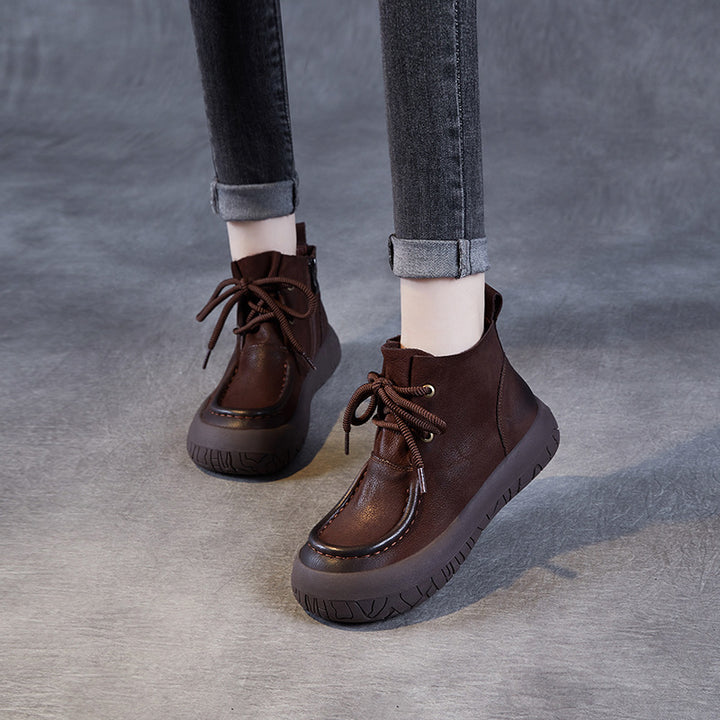 Femme Casual Snøre-Ankelstøvler Stilla