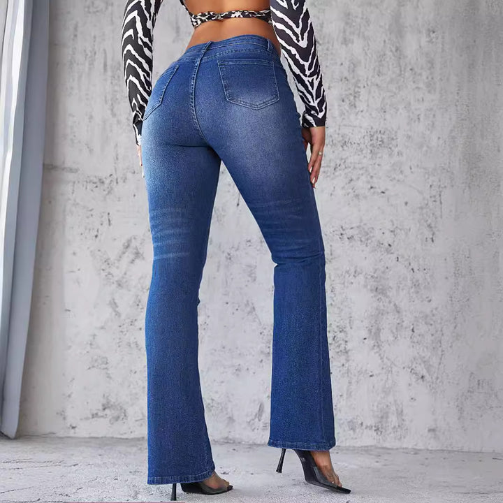 Dame Flared Jeans med høj talje og vintage karakter Stilla