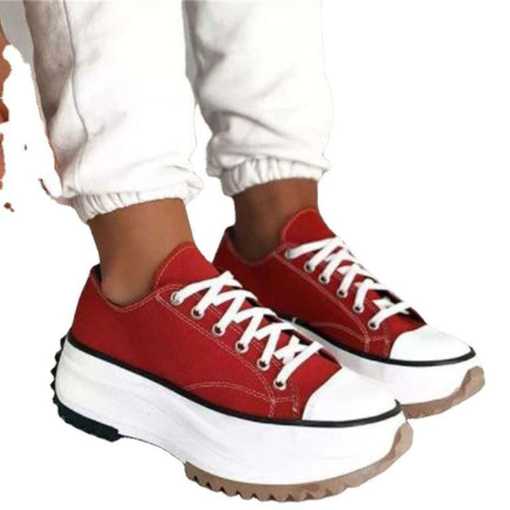 Dame Komfortable Sneakers med støddæmpende plateau sål og kvalitets overmateriale Stilla