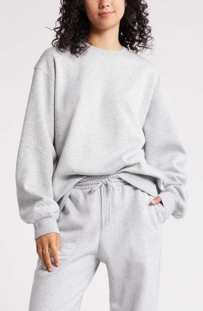 Dame afslappet sweatshirt med klassisk rund halsudskæring Stilla