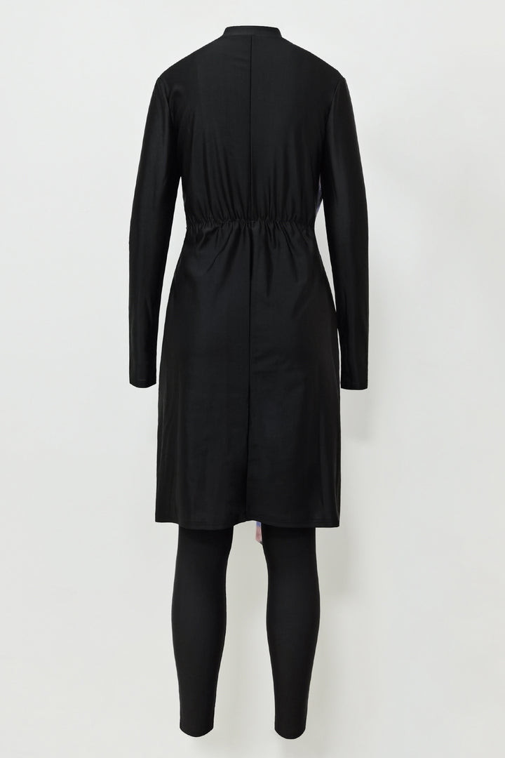 Dame asymmetrisk kjole med elegant farvet accent Stilla