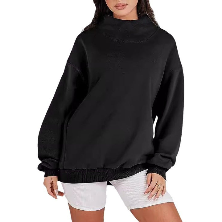 Damer afslappet oversized sweater lavet af blød bomuldsblanding med ribstrik-design Stilla