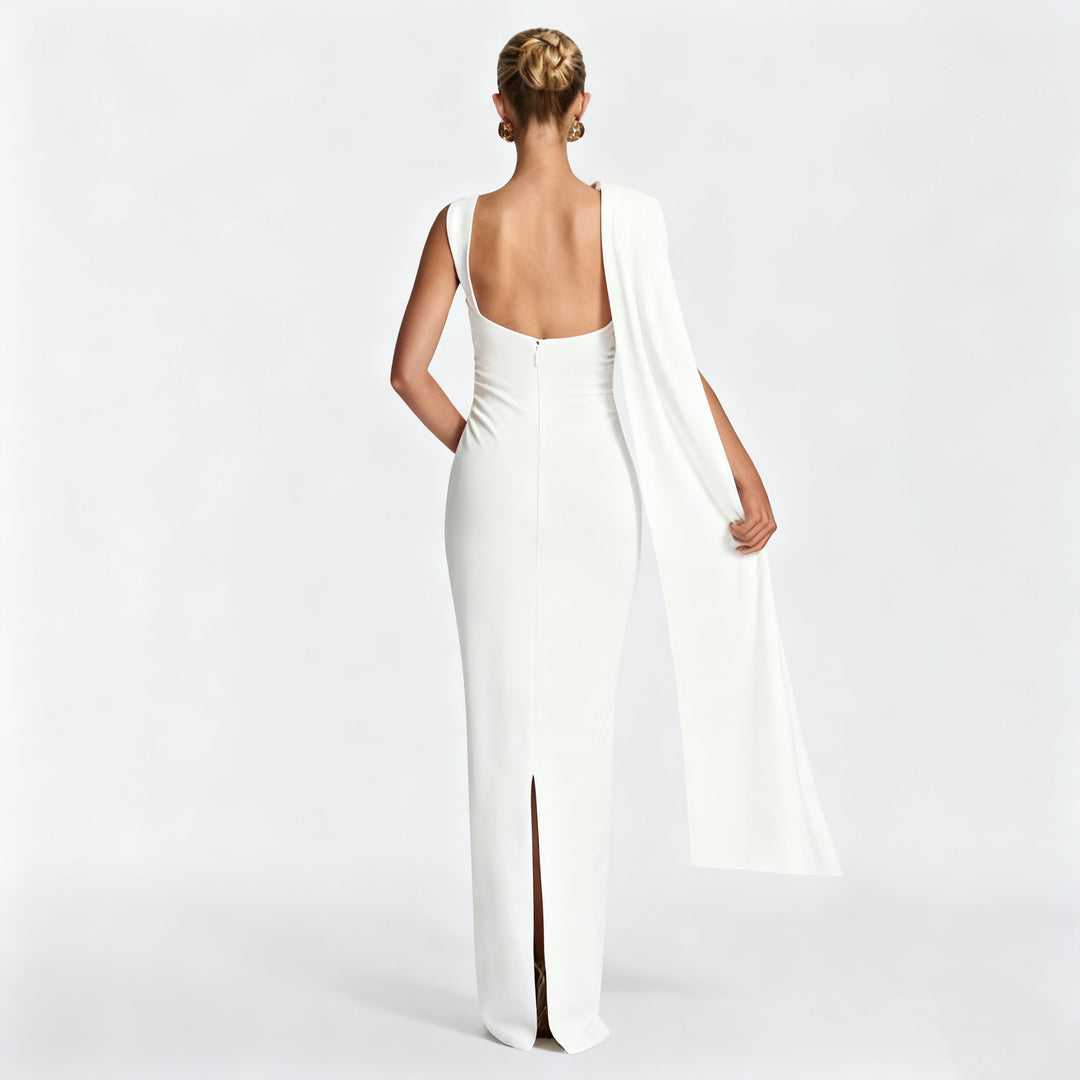 Damer Elegant Lang Aftenkjole med En-Skulder-Design Skovae
