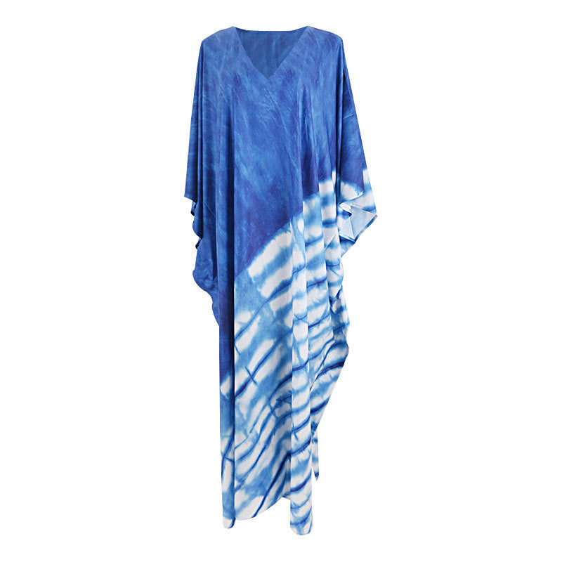 Dame kaftan med kunstnerisk tie-dye-design Stilla
