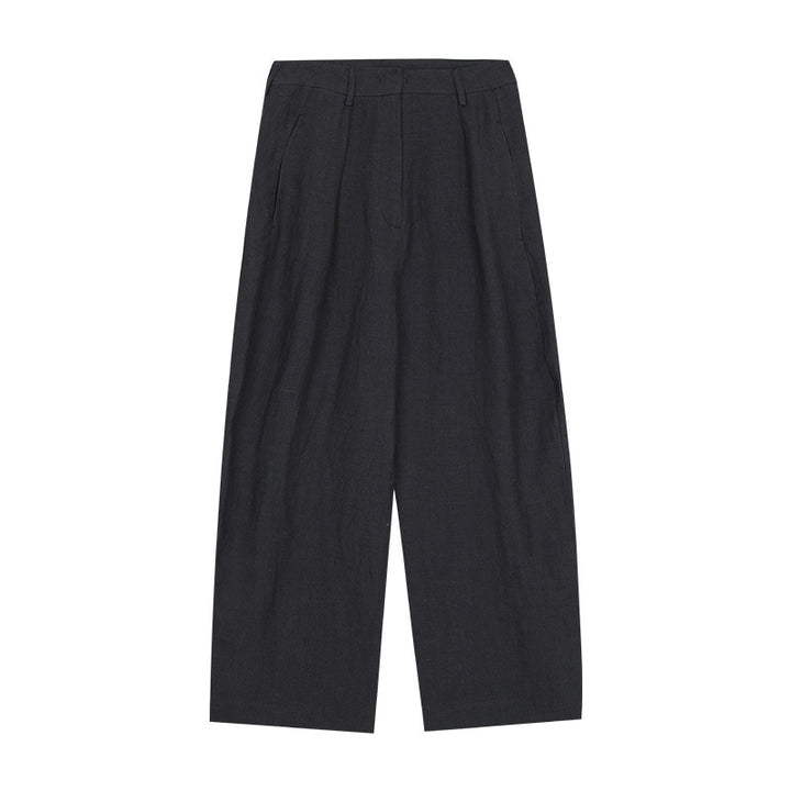 Dame elegant Culotte-bukser med højt foldedesign og løs pasform Stilla