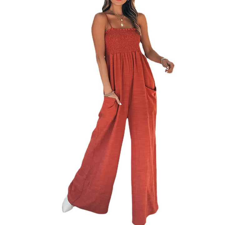 Kvinder Casual Jumpsuit med Bred Skæring og Praktiske Lommer Stilla