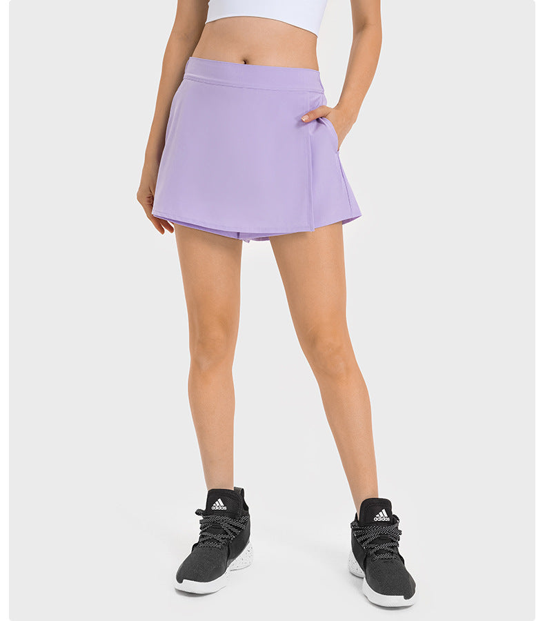 Stilla | Fugtabsende Hurtigtørrende Yoga Skort Med Multifunktionelt Lomme Design