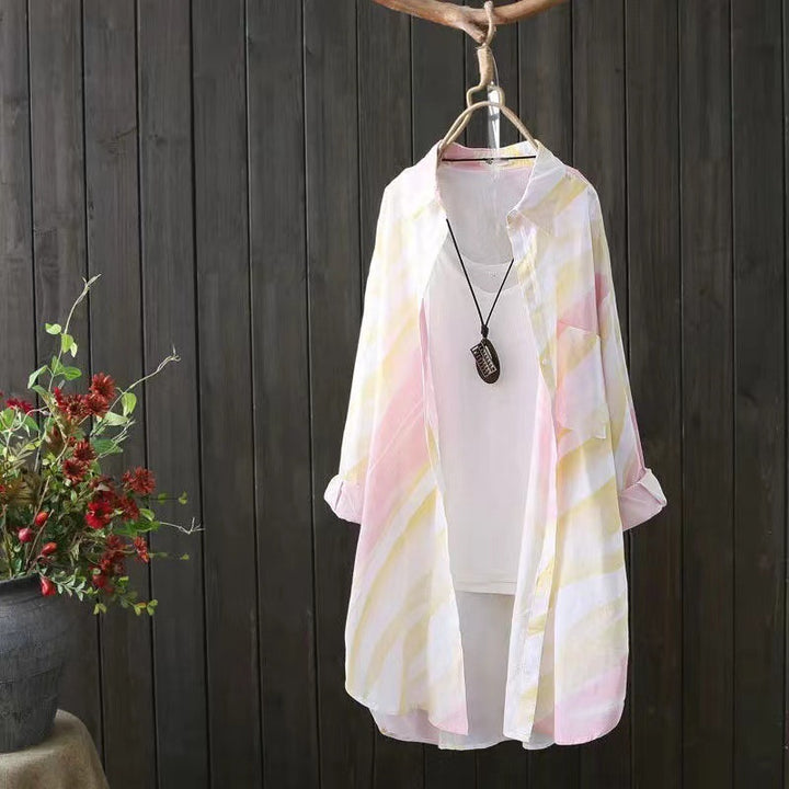 Dame Let Gennemsigtig Kimono Jakke Stilla