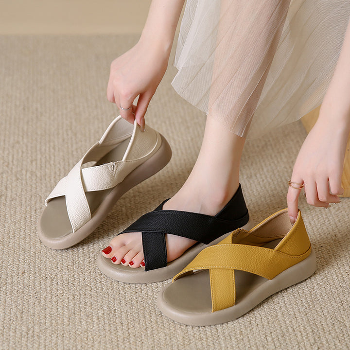 Dame komfortable sandaler med justerbar velcro og ergonomisk fodseng Stilla