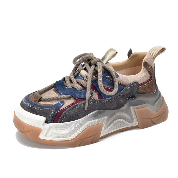 Dame Sporty Chunky Sneakers med farverigt overmateriale og skridsikker sål Stilla