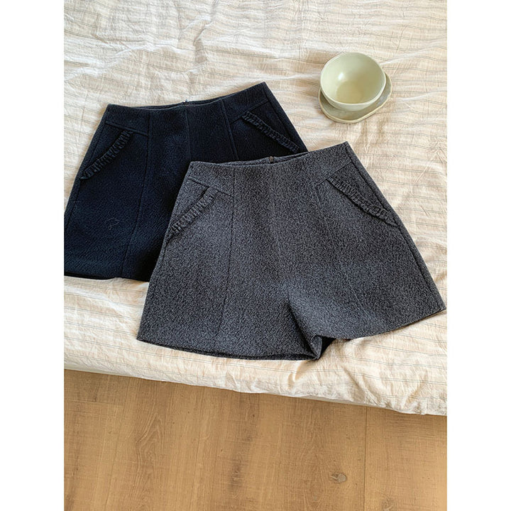 Dame elegante shorts med raffinerede flæse detaljer Stilla