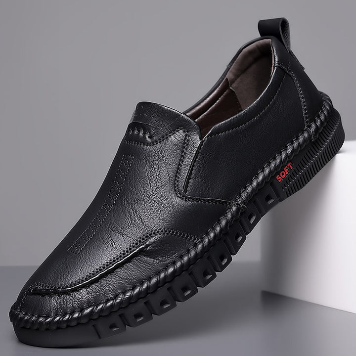 Herren slip-on sko i læder med blød sålkonstruktion Stilla