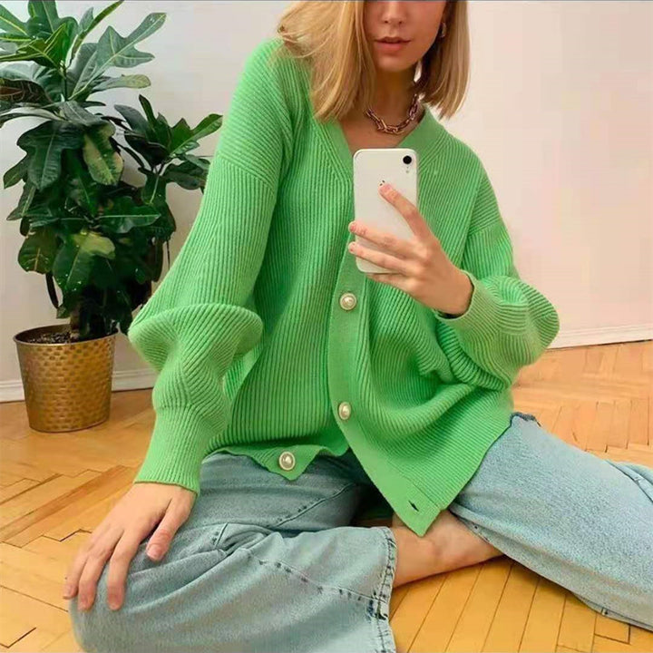 Femme Relaxed Fit Button-Up Cardigan Stilla
