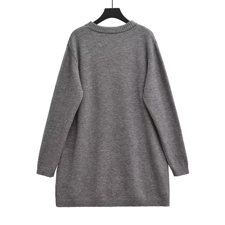 Femme Cozy Oversized Strikpullover Kjole Stilla