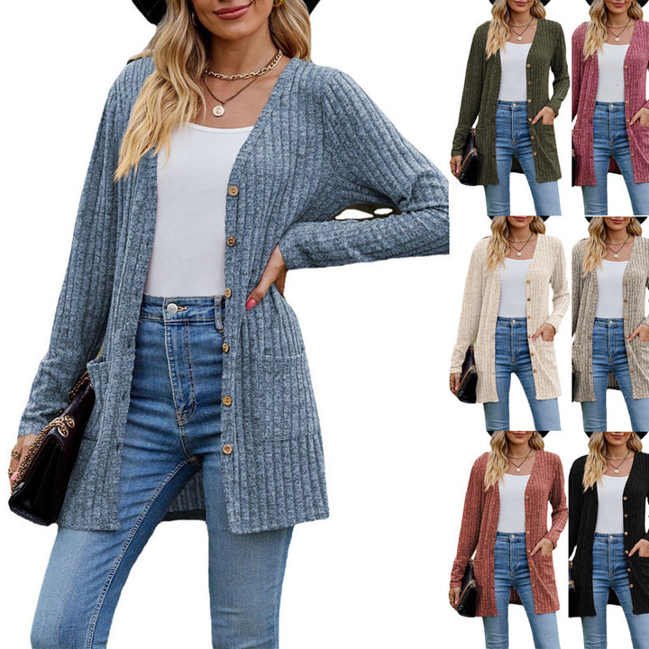 Dame Striklang cardigan Stilla