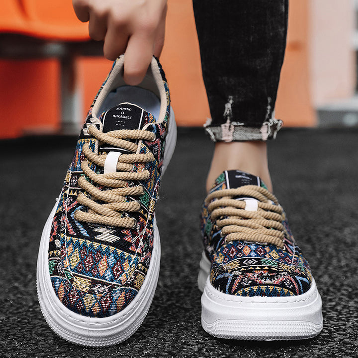 Femme Etnisk Mønstret Lækre Sneakers Stilla