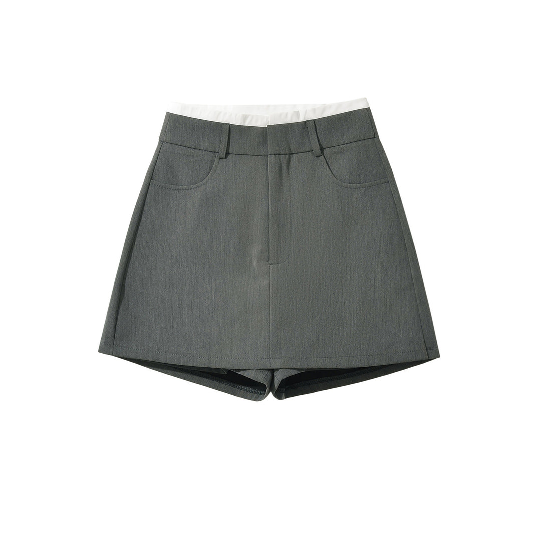 Dame sporty A-linje mini skirt med praktiske lommer og elastisk talje Stilla