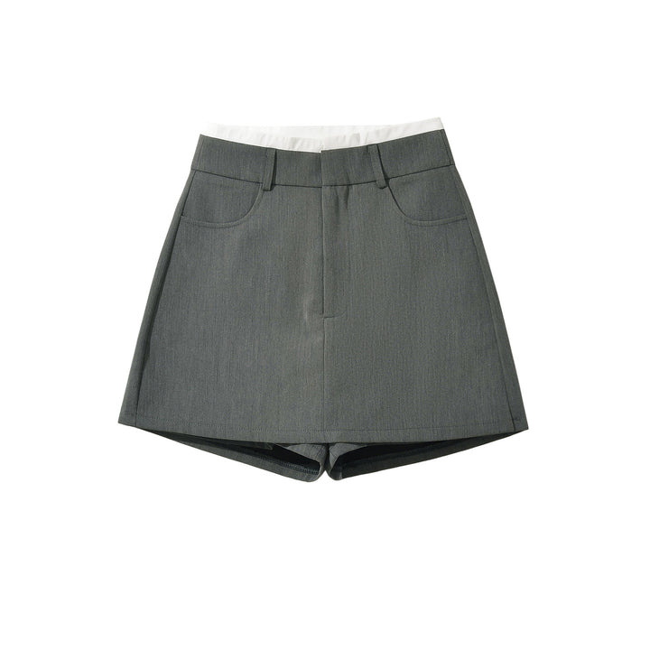 Dame sporty A-linje mini skirt med praktiske lommer og elastisk talje Stilla
