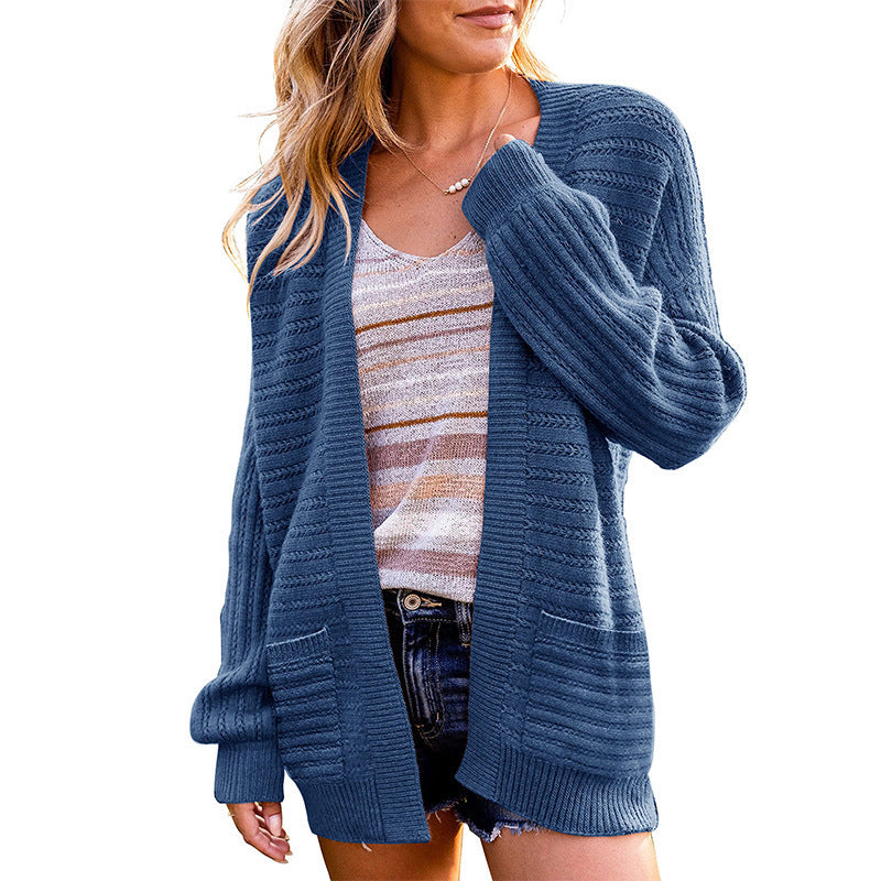 Kvindernes cardigan med tekstureret design og åben front Stilla