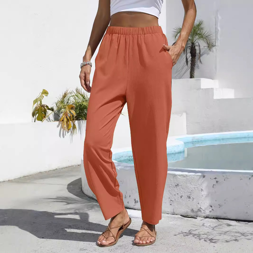 Damens brede sommershorts med elastisk linning Stilla