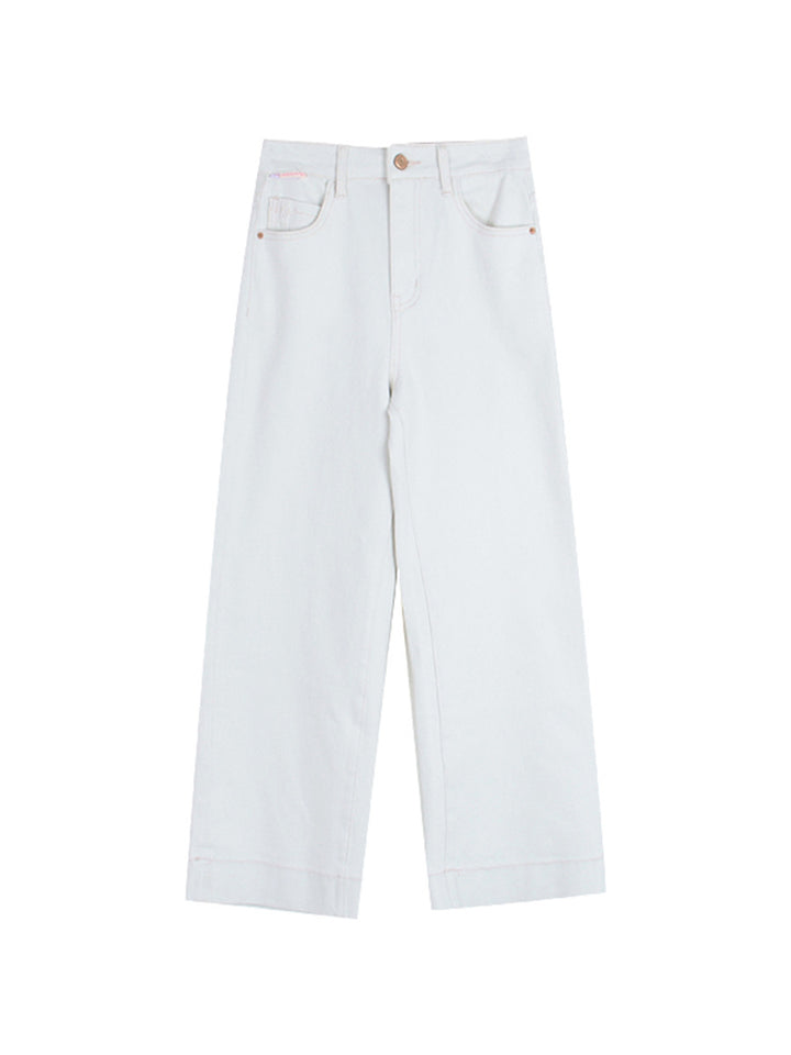 Dame High-Waist Jeans med bred pasform og bæredygtig bomuldsstof Stilla