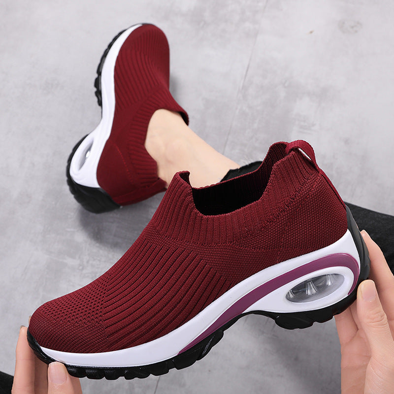Dame Skridsikre Komfort-Sneakers med åndbar striksteknologi og polstret sål Stilla