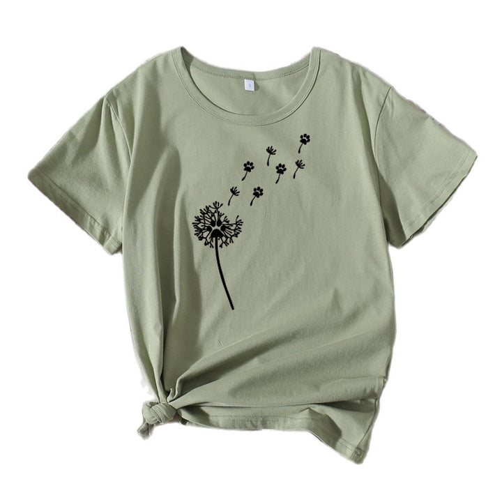 Kvinder kunstnerisk mælkebøtte grafik T-shirt Stilla