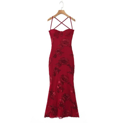 Dame Bodycon Kjole med blomsteragtig blondelægning Skovae
