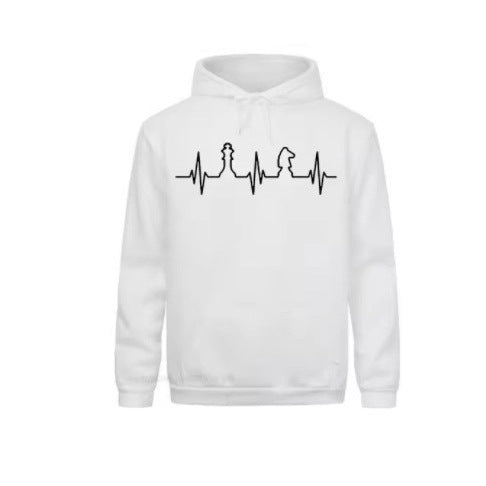 Kvinders Hoodie med Kreativt Skakmotiv Skovae