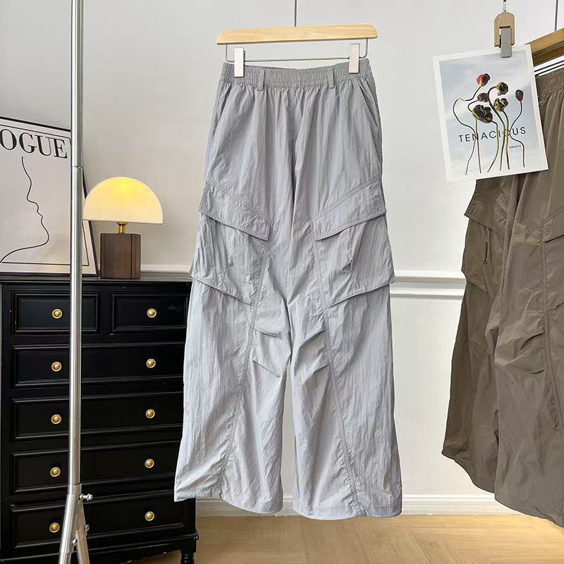 Kvinders multifunktionelle cargo bukser med elastisk talje og praktiske lommer Stilla