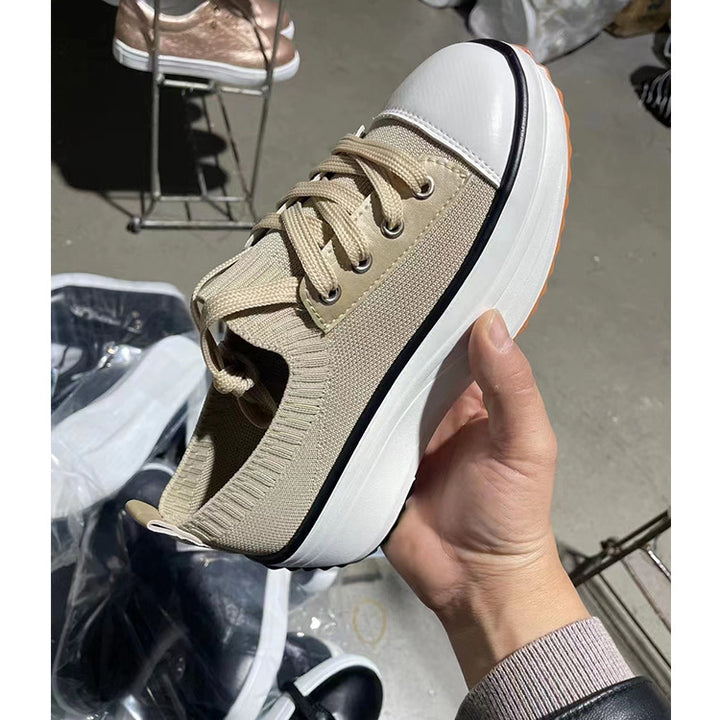 Dame Sneakers med moderigtig plateau og åndbar struktur Stilla