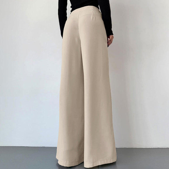 Dame bred taljebukser med elegant snit Stilla