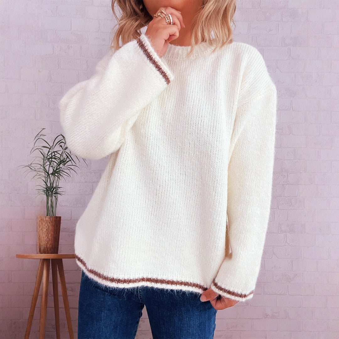 Dames Cozy Knit Sweater med Blødt Materiale og Afslappet Pasform Stilla