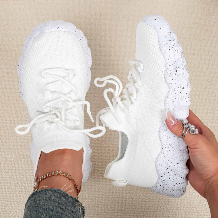 Dame Åndbare Sneakers med elastisk Strik-Obermaterial og fleksibel Såle Stilla