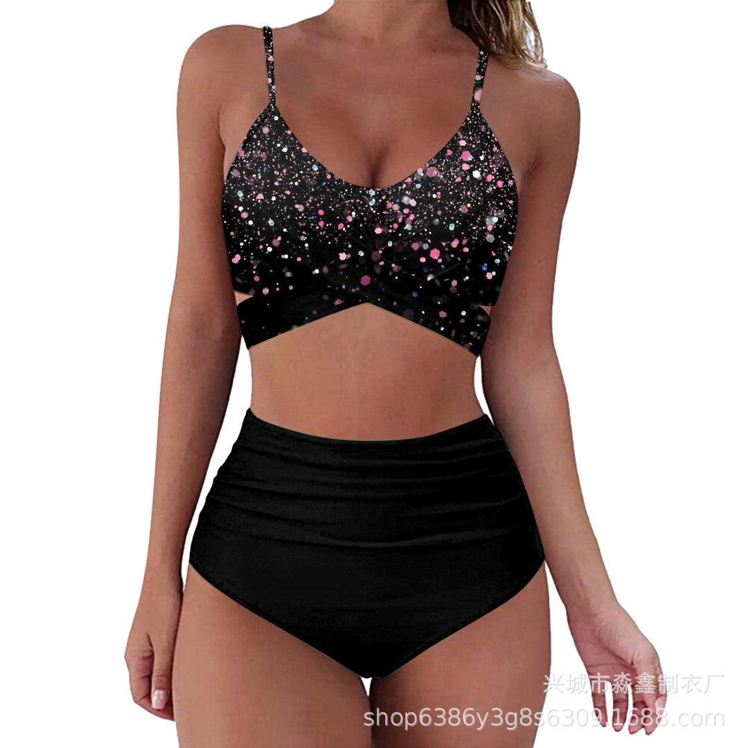 Dame Crop-Top bikini sæt med flettet design Skovae