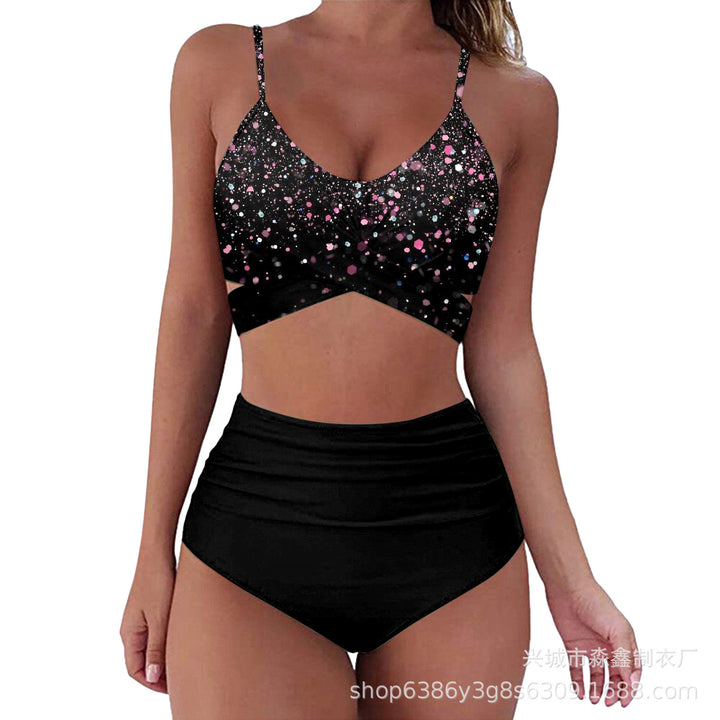 Dame Crop-Top bikini sæt med flettet design Skovae