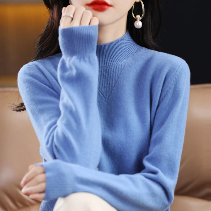 Damernes fine sweater med høj krave og elegante detaljer Stilla