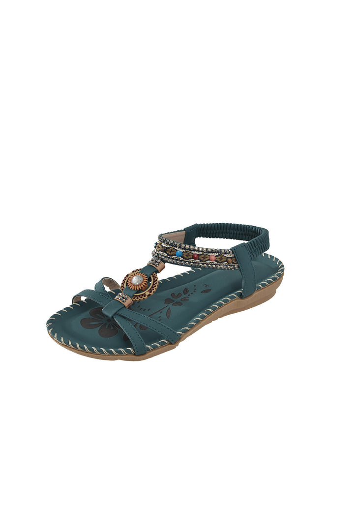 Dame Sandaler med elastisk rem og funklen smykkedetalje Stilla