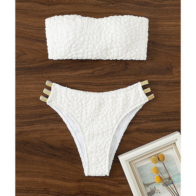 Dame Bandeau-bikini med elegant glans og høj kvalitet Snaps Skovae