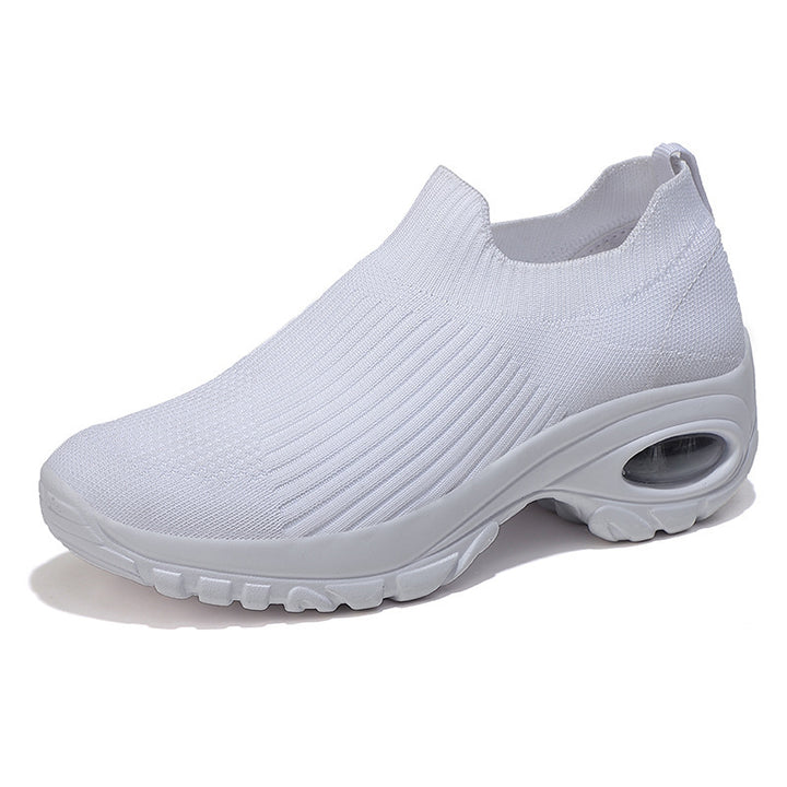 Damer Bekvemme Slip-On Løbesko med åndbart strikoverflade og elastisk sål Stilla