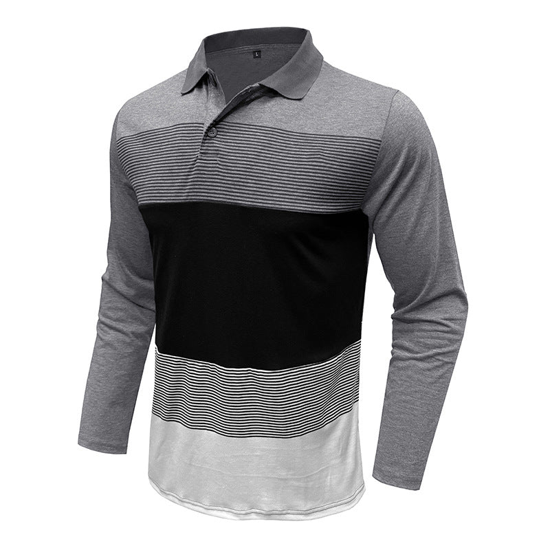Herrer poloshirt med stilfuldt farveblok-design og åndbare egenskaber Stilla