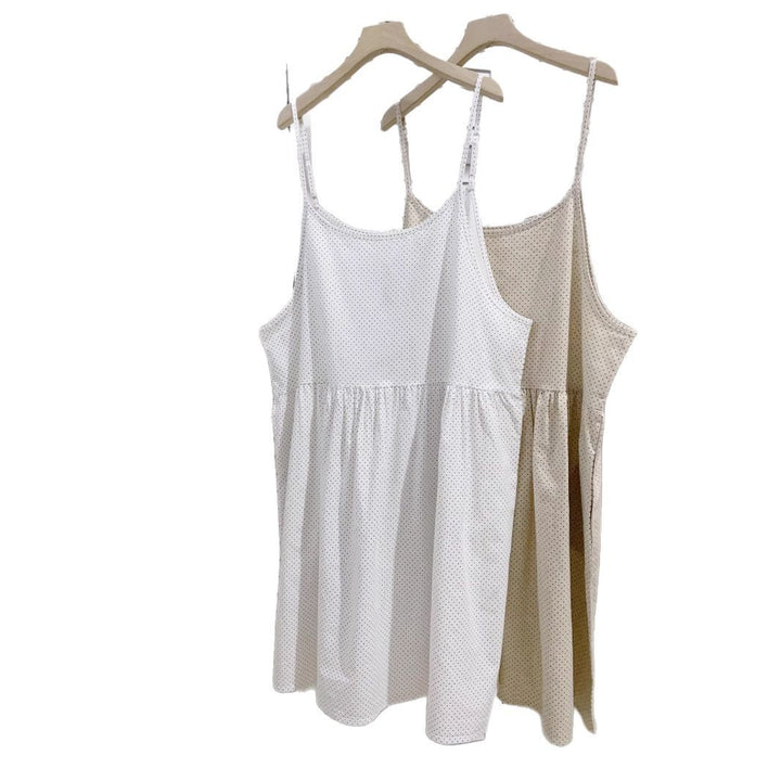 Femme Polka Dot Rynket Kant Tunika Top Stilla