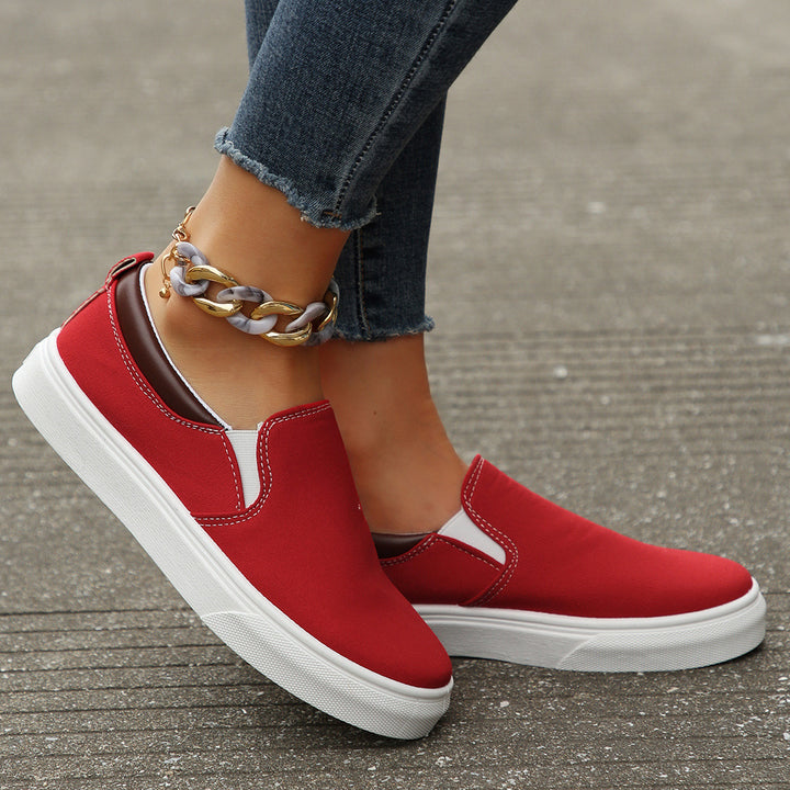 Dame Slip-On Sneakers med elastisk indlæg og skridsikker sål Stilla