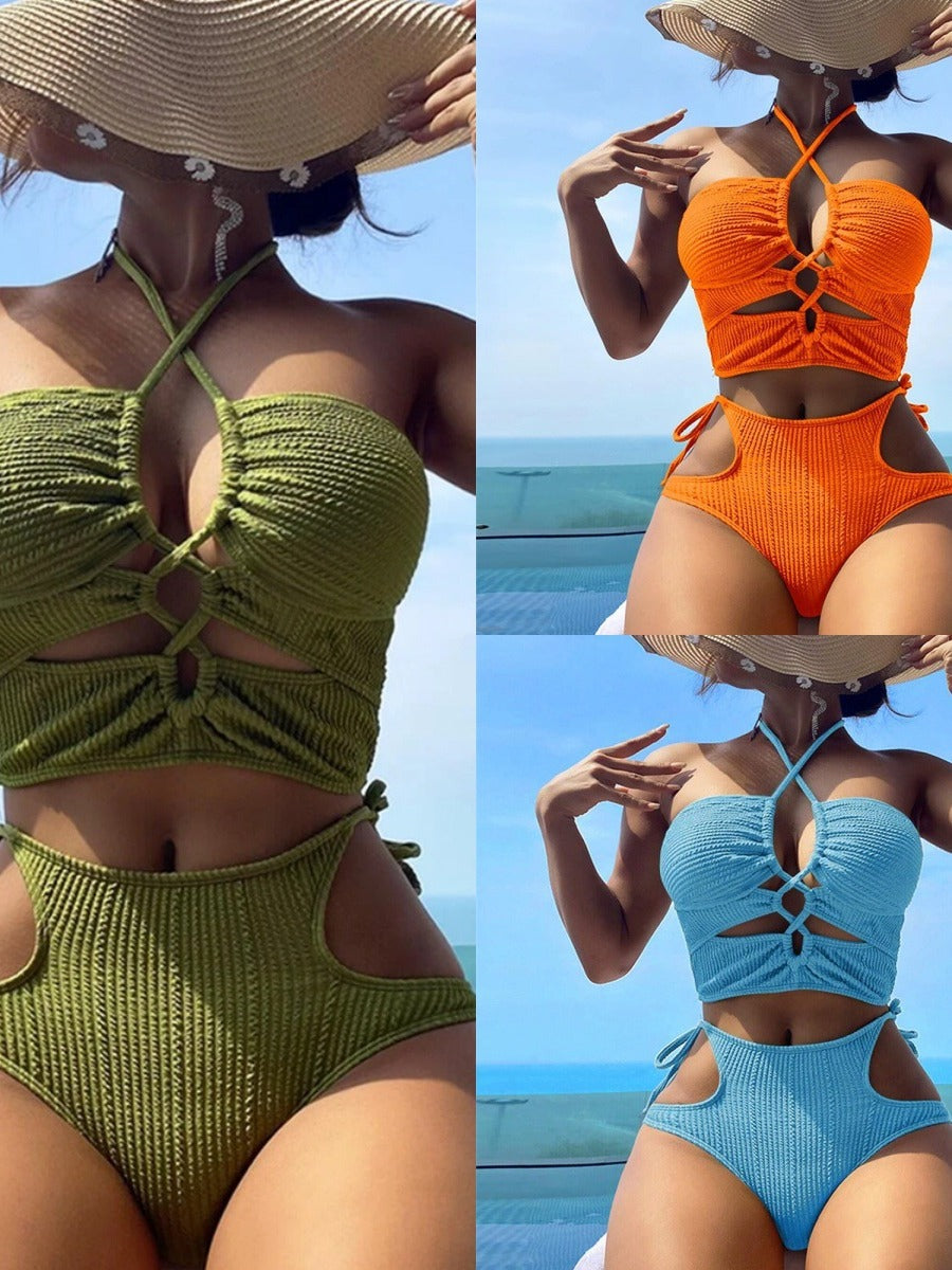 Femme Chic Cut-Out Bandeau Bikini Sæt Stilla