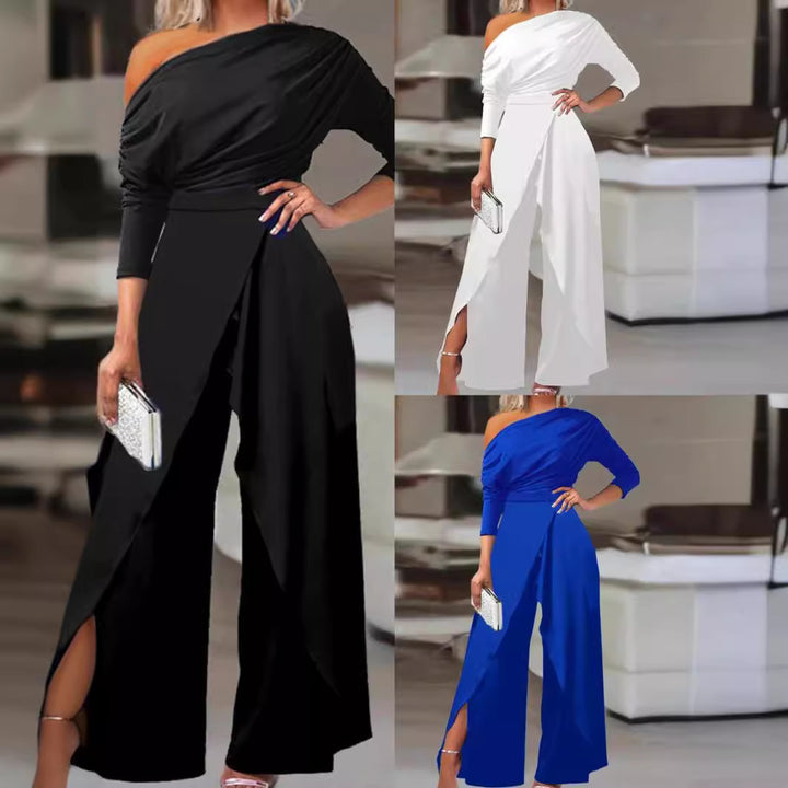 Dame onepiece med elegant asymmetrisk skæring Stilla